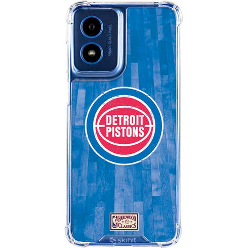 NBA Detroit Pistons Hardwood Classics Moto G 5G (2024) Clear Case